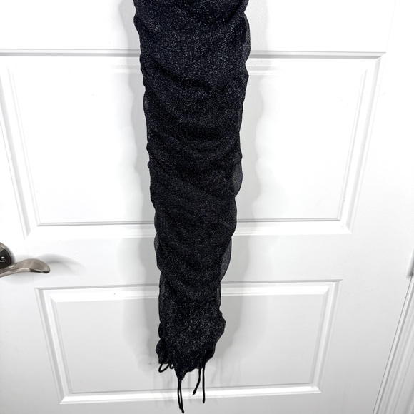 JONATHAN SIMKHAI STANDARD Alyssa Shimmer Tulle Dress NEW Size S Black Metallic - Picture 5 of 16